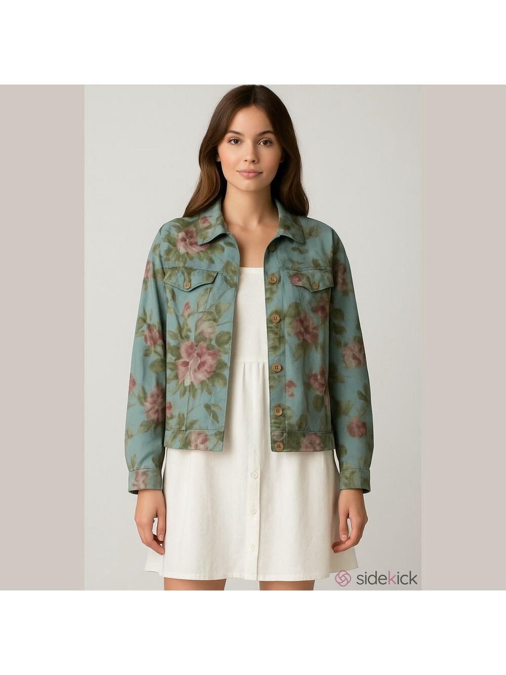 Vintage floral jean jacket • cottagecore • denim jacket • teachercore • granny